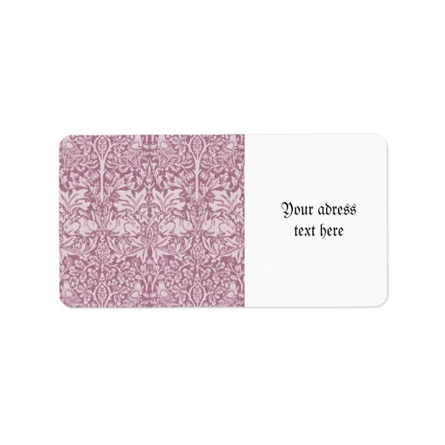 Étiquette William Morris, Le voleur de fraises, revamped, ar (Devant)