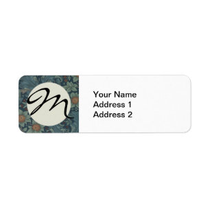 Étiquette William Morris Orchard Art Motif