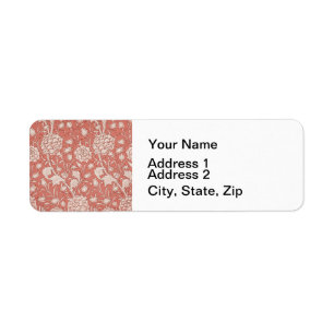 Étiquette William Morris Wild Tulip Classique Conception Vic