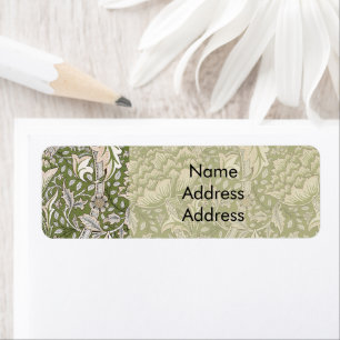 Étiquette William Morris Windrush fleurs florales classique