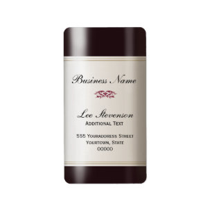 Étiquette Wine  Business Address Label