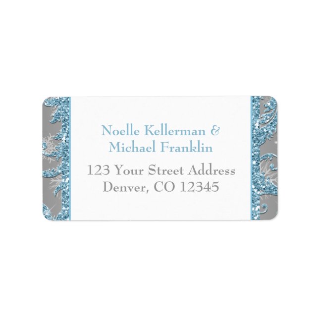 Étiquette Winter Wonderland Adresse de retour Label 2 (Devant)