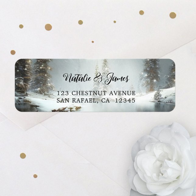 Étiquette Winter Wonderland Christmas Return Adresse Label (Créateur téléchargé)