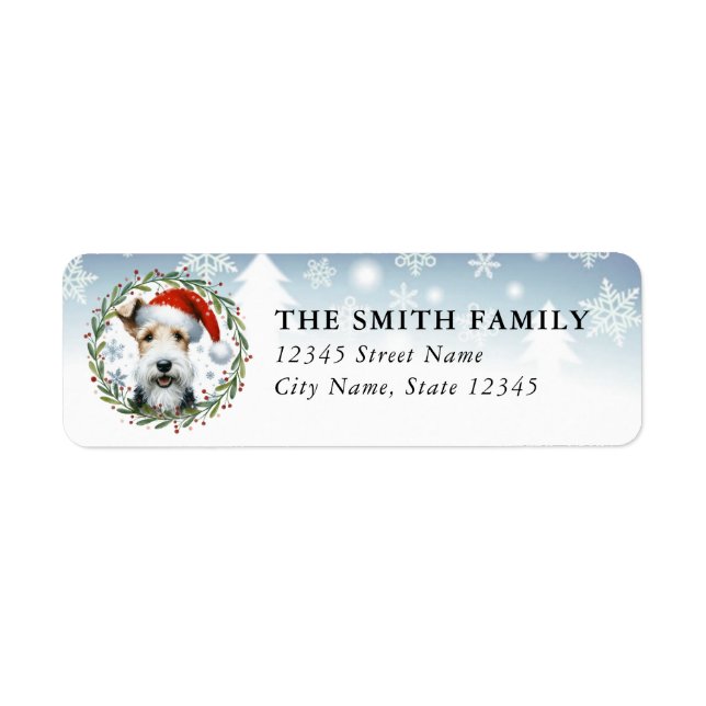 Étiquette Wire Fox Terrier Dog Return Address Labels (Devant)