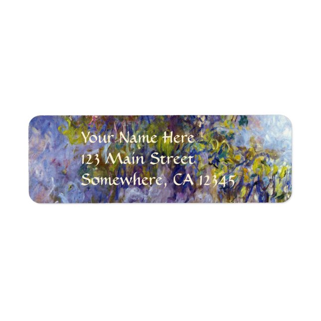 Étiquette Wisteria (moitié gauche) par Claude Monet (Devant)