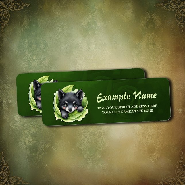 Étiquette Wolf cub in the green (Créateur téléchargé)