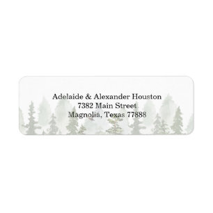 Étiquette Woodland Forest Adresse