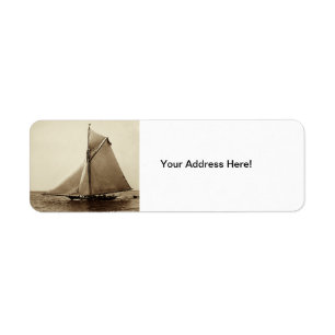 Étiquette Yacht de 1891 Américains en mer