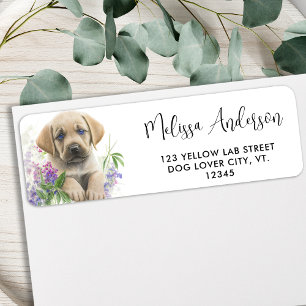 Étiquette Yellow Labrador Retriever Chien Puppy Adresse de r