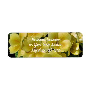 Étiquette Yellow Primrose Spring Flowers Adresse