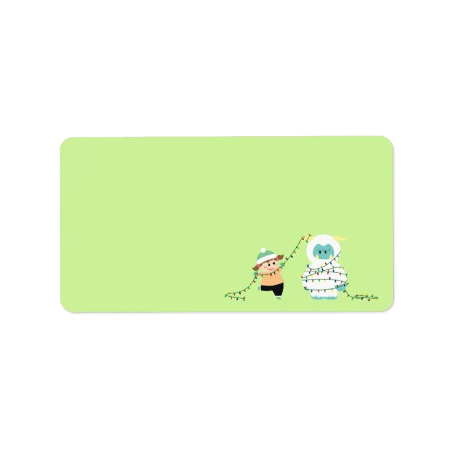 Étiquette Yeti de Noël (Devant)