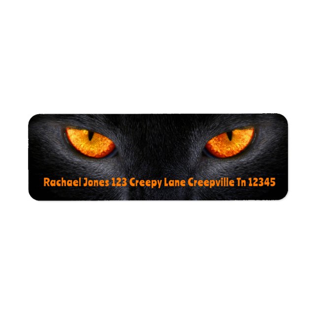 Étiquette Yeux de chat noir (Devant)