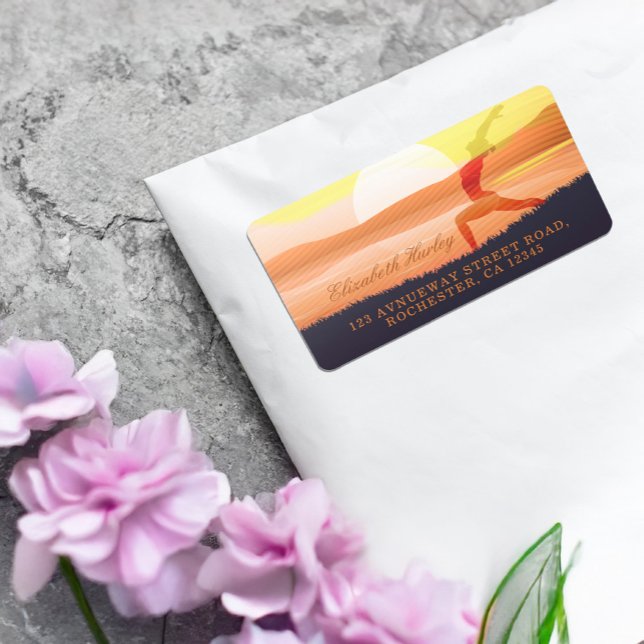 Étiquette Yoga Instructeur Sun Salutation Crescent Moon Pose (Créateur téléchargé)