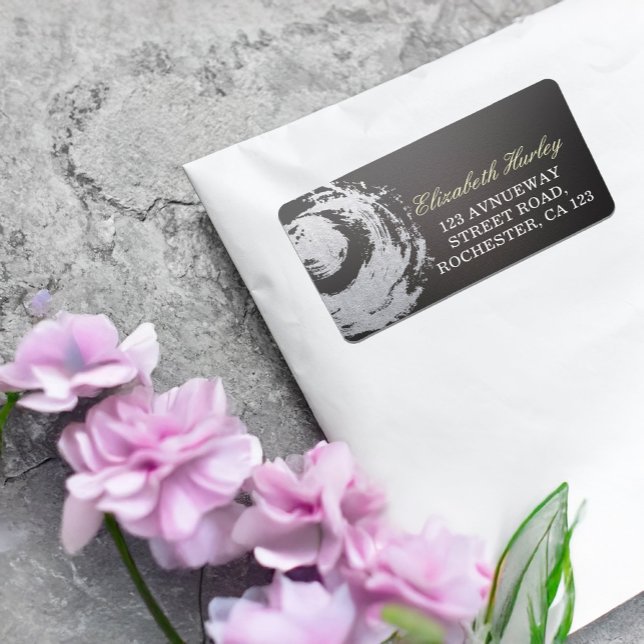 Étiquette Yoga Méditation Instructeur Noir Argent Symbole ZE (Créateur téléchargé)