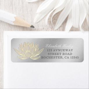 Étiquette YOGA Studio Méditation Reiki Instructeur Gold Lotu