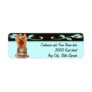 Étiquette Yorkshire Terrier - baisers de Yorkie