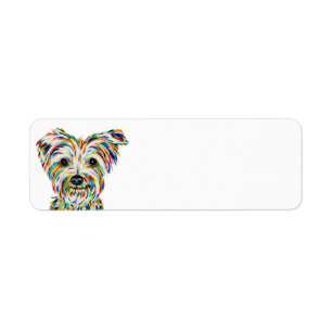Étiquette Yorkshire Terrier Return Address Labels