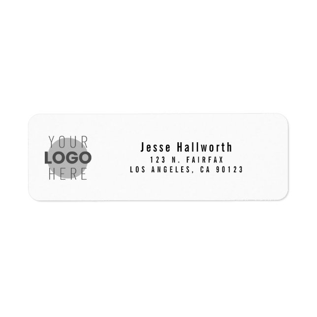 Étiquette Your Logo | Simple Modern Return Address (Devant)