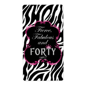 Étiquette Zebra Fierce Fabrique et Quarty Vin