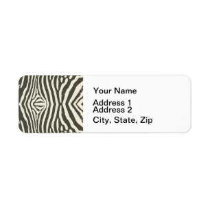 Étiquette Zebra Stripe Motif