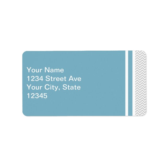 Étiquette ZigZag gris simple (Devant)