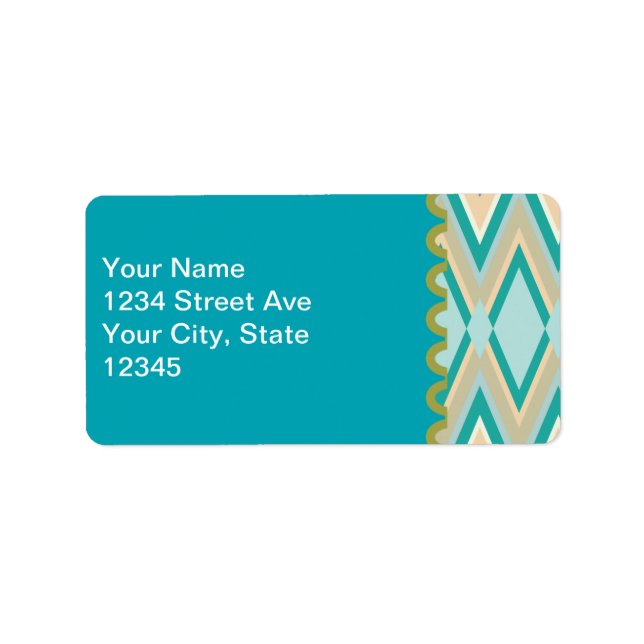 Étiquette zigzag-téléphones diagonale (Devant)