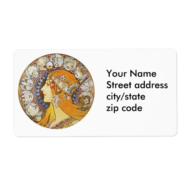 Étiquette Zodiaque vintage (Devant)