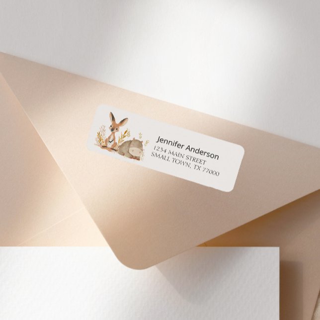 Étiquette Zoo Safari Nursery Animaux Baby shower Adresse (Créateur téléchargé)