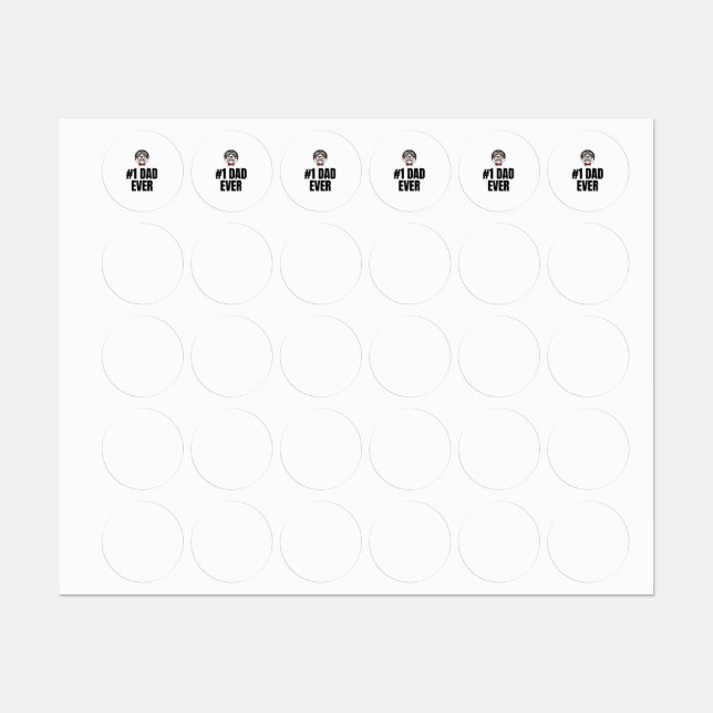 Étiquettes #1 papa (Feuille)