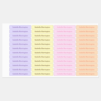 Étiquettes 4 Couleur Nom Personnalisé Fer-On Tissu Vêtements