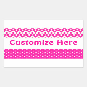 Étiquettes à Customiser, Candy Pink Motif géométri