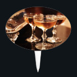 Étiquettes À Gâteau Champagne glass goltoast<br><div class="desc">3 champagne glasses from a weding. make a toast.</div>