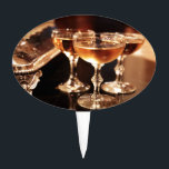 Étiquettes À Gâteau Champagne glass goltoast<br><div class="desc">3 champagne glasses from a weding. make a toast.</div>