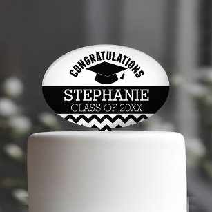 Étiquettes À Gâteau Félicitations Diplômé - Graduation personnalisée