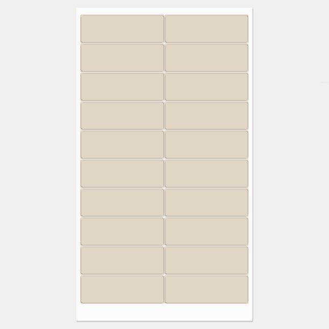 Étiquettes à l'eau blanche os (Feuille)