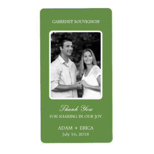 Étiquettes à vin Mariage à cadre simple