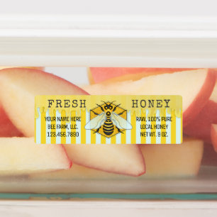 Étiquettes Abeille de miel Apiary Bee Business Jar de miel