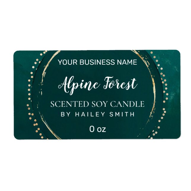 Étiquettes Abstraits De Chandelles De Soja Vert Et (Devant)