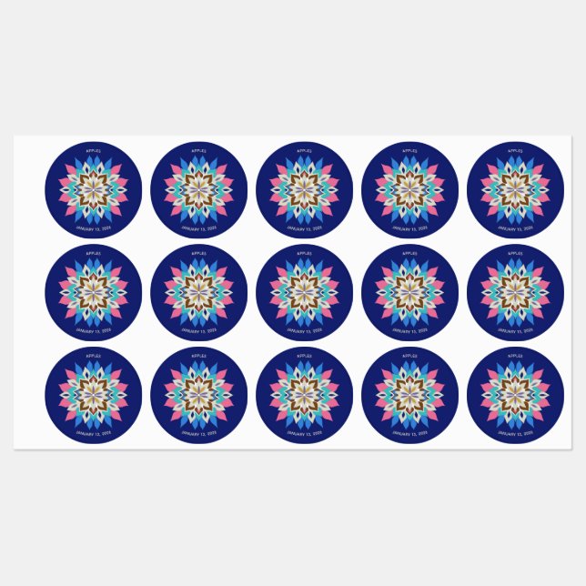 Étiquettes adhésives Blue Bayou (Feuille)