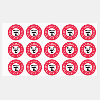 Étiquettes Adopter, Secourir, Promouvoir | Cute chat noir