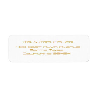 étiquettes adresse de retour...