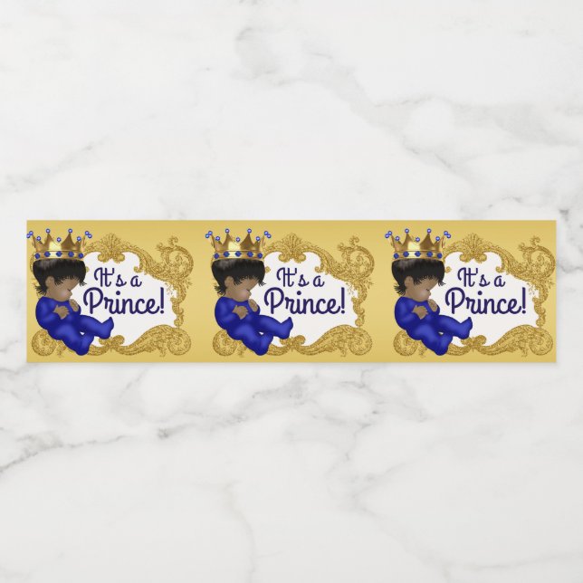 Étiquettes africains américains Prince Baby Water  (Étiquettes simples)