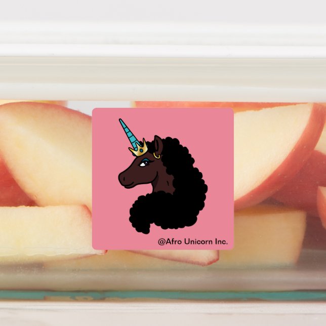 Étiquettes Afro Unicorn | Magique (Apposé)