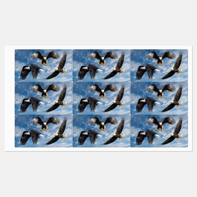 Étiquettes Aigle à tête blanche (Feuille)