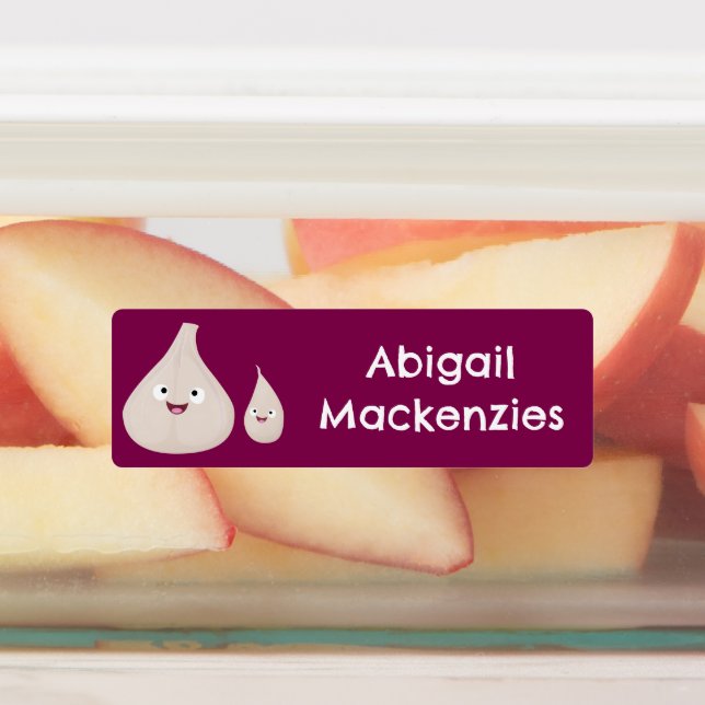 Étiquettes ail de dessin animé personnalisé mignon (Apposé)