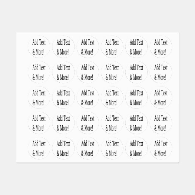 Étiquettes Ajouter du texte et plus ! Customisez votre propre (Feuille)