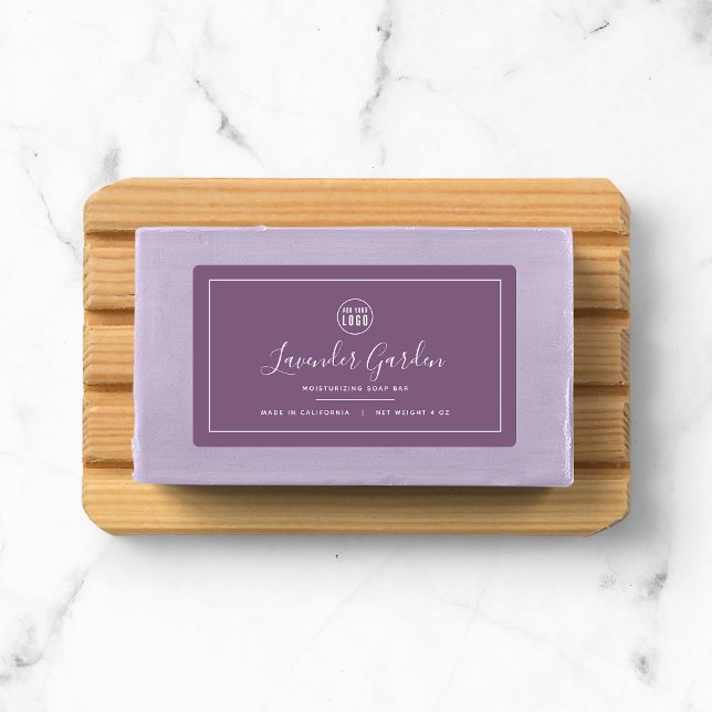 Étiquettes Ajouter un logo Bordure blanche - Produit couleur  (Créateur téléchargé)