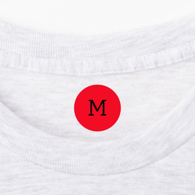 Étiquettes Ajouter un rouge uni initial (Apposé)