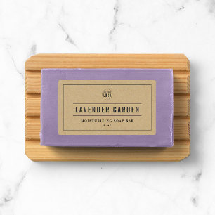 Étiquettes Ajouter votre logo Bordure et lignes gris Kraft Pr