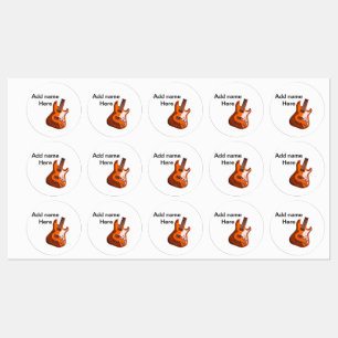 Étiquettes Ajouter votre nom texte brun acoustique guitare éd